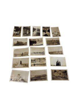 1930s Snapshot Photo Lot Grand Canyon Travel Americana Ranch Desert 17pc Views